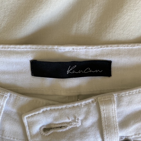 KanCan White Skinny Ripped Jeans, size 26 - Picture 3 of 5